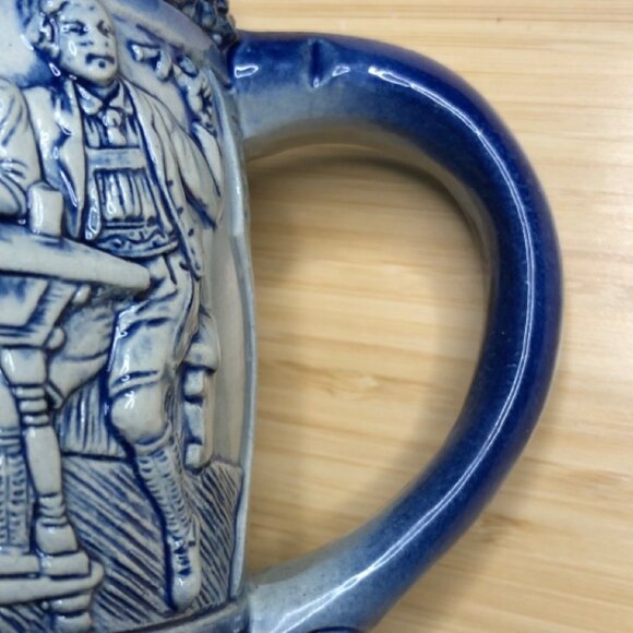 Original Thewalt German Ceramic Stein, Raised Sculpture Design, 1371 - Picture 10 of 16